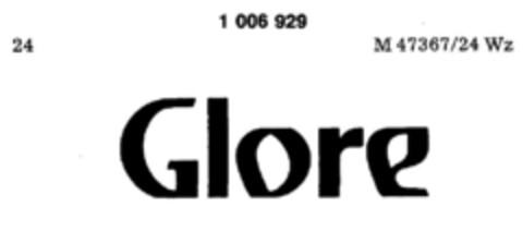 Glore Logo (DPMA, 16.10.1979)