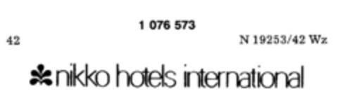 nikko hotels international Logo (DPMA, 30.07.1984)