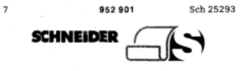 SCHNEIDER Logo (DPMA, 23.06.1975)