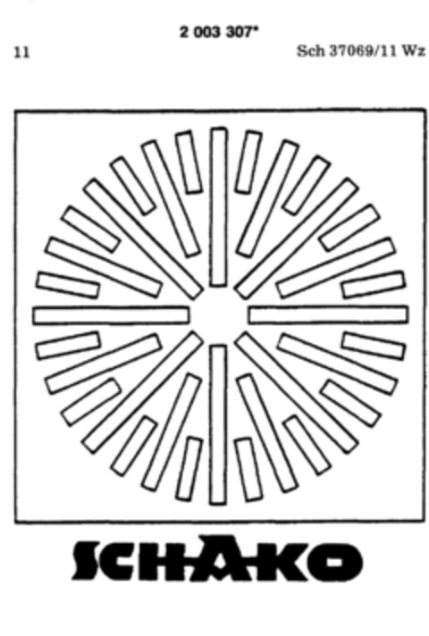 SCHAKO Logo (DPMA, 22.02.1991)