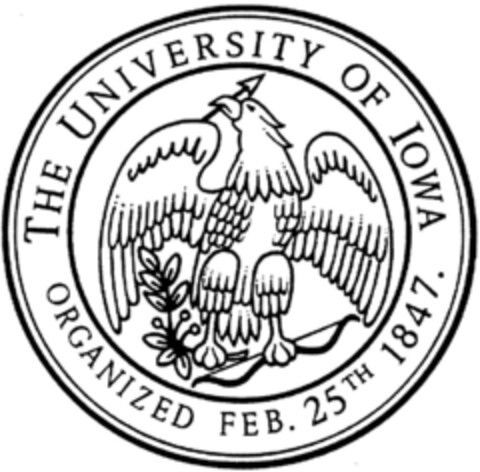 THE UNIVERSITY OF IOWA Logo (DPMA, 06.09.1991)