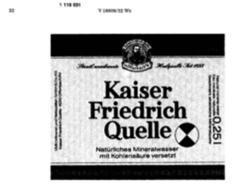 Kaiser Friedrich Quelle Logo (DPMA, 17.07.1986)