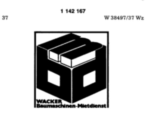 mbd WACKER Baumaschinen-Mietdienst Logo (DPMA, 15.09.1988)