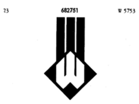 W Logo (DPMA, 23.09.1954)