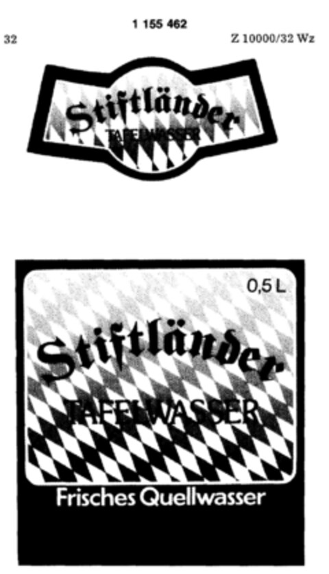 Stiftländer TAFELWASSER Logo (DPMA, 08.12.1988)