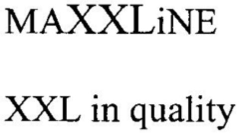 MAXXLiNE XXL in quality Logo (DPMA, 14.11.2000)