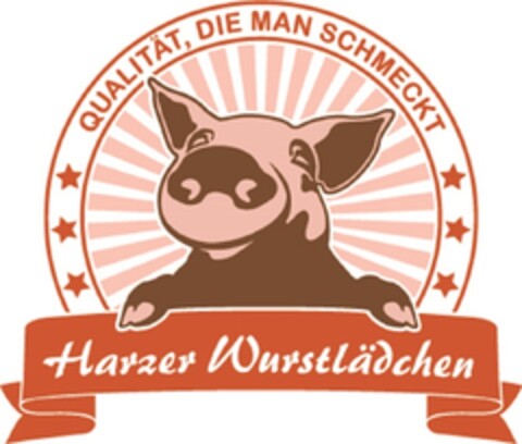 Harzer Wurstlädchen QUALITÄT DIE MAN SCHMECKT Logo (DPMA, 30.07.2013)