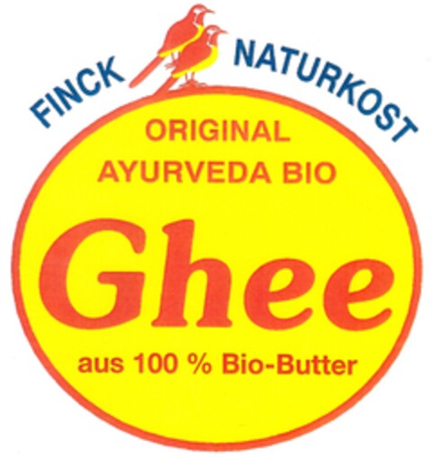 FINCK NATURKOST ORIGINAL AYURVEDA BIO Ghee aus 100% Bio-Butter Logo (DPMA, 07.01.2014)