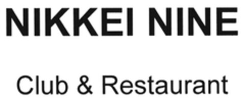 NIKKEI NINE Club & Restaurant Logo (DPMA, 04/22/2016)