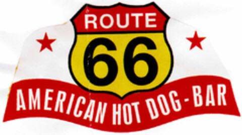 ROUTE 66 AMERICAN HOT DOG-BAR Logo (DPMA, 14.02.1996)