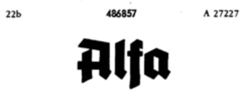 Alfa Logo (DPMA, 05/06/1936)