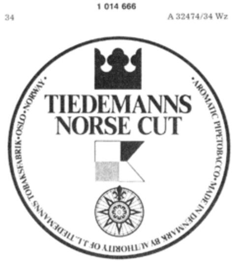 TIEDEMANNS NORSE CUT Logo (DPMA, 24.08.1979)