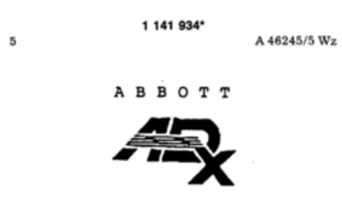 A B B O T T ADX Logo (DPMA, 19.04.1989)