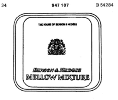 BENSON & HEDGES MELLOW MIXTURE Logo (DPMA, 04/26/1975)