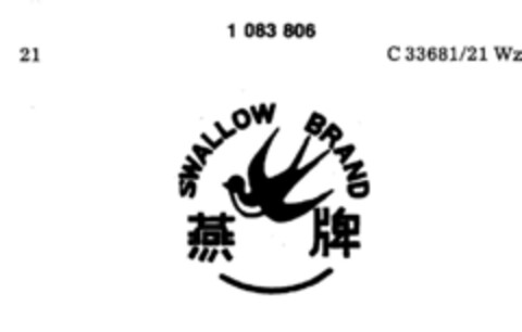 SWALLOW BRAND Logo (DPMA, 29.11.1984)