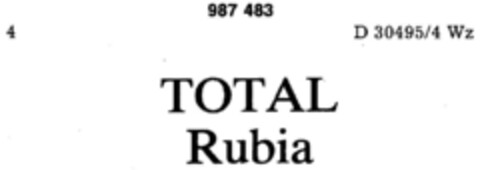 TOTAL Rubia Logo (DPMA, 21.07.1976)