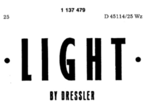 LIGHT BY DRESSLER Logo (DPMA, 30.08.1988)