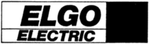 ELGO ELECTRIC Logo (DPMA, 12.06.1987)