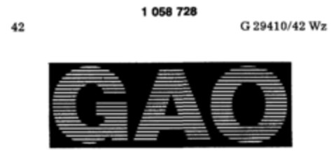 GAO Logo (DPMA, 04.03.1982)