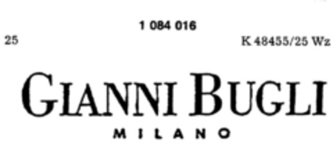 GIANNI BUGLI MILANO Logo (DPMA, 24.05.1985)