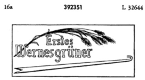 Erstes Wernesgrüner Logo (DPMA, 06/08/1928)