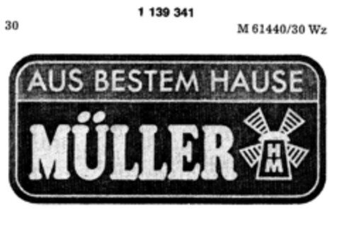 AUS BESTEM HAUSE MÜLLER Logo (DPMA, 21.09.1987)