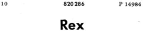 Rex Logo (DPMA, 08.10.1965)