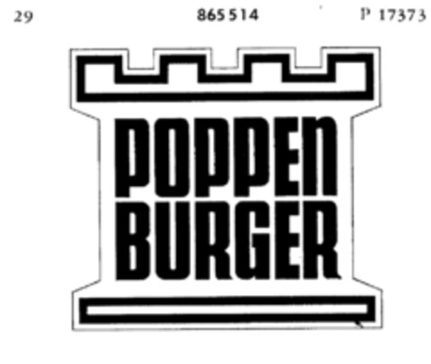 POPPEN BURGER Logo (DPMA, 03.05.1968)