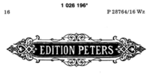 EDITION PETERS Logo (DPMA, 12.11.1981)