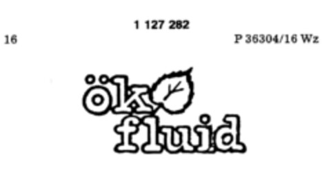 öko fluid Logo (DPMA, 14.03.1988)