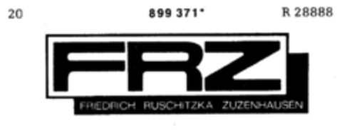 FRZ FRIEDRICH RUSCHITZKA ZUZENHAUSEN Logo (DPMA, 06/21/1972)