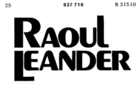 RAOUL LEANDER Logo (DPMA, 14.11.1974)