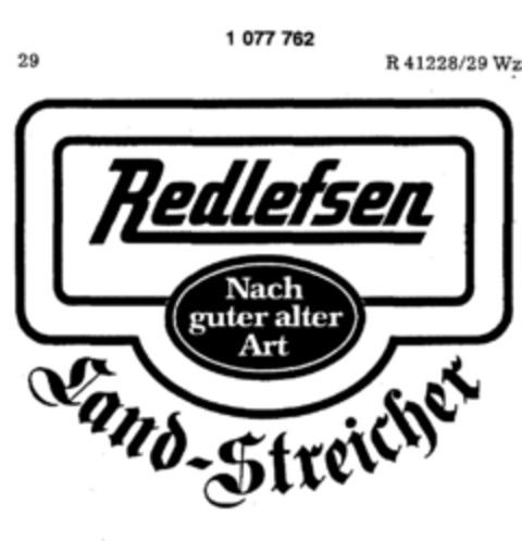 Redlefsen Land-Streicher Logo (DPMA, 29.07.1983)