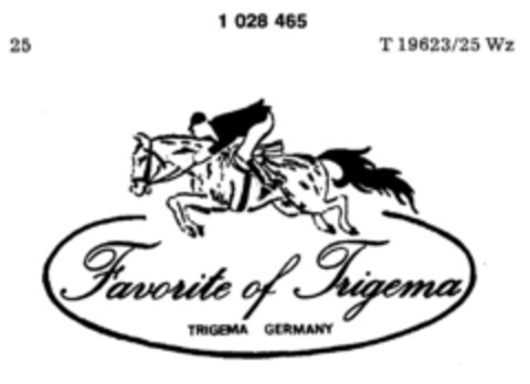 Favorite of Trigema TRIGEMA GERMANY Logo (DPMA, 11.07.1979)