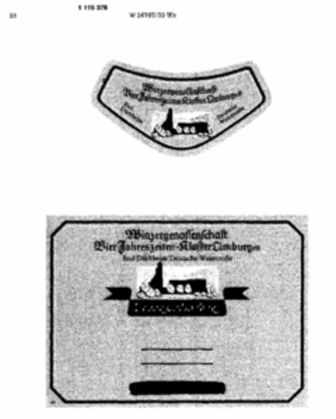 Winzergenossenschaft Vier Jahreszeiten-Kloster Limburg eG Logo (DPMA, 24.12.1986)
