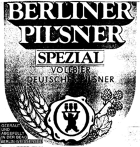 BERLINER PILSNER SPEZIAL Logo (DPMA, 04/24/1990)