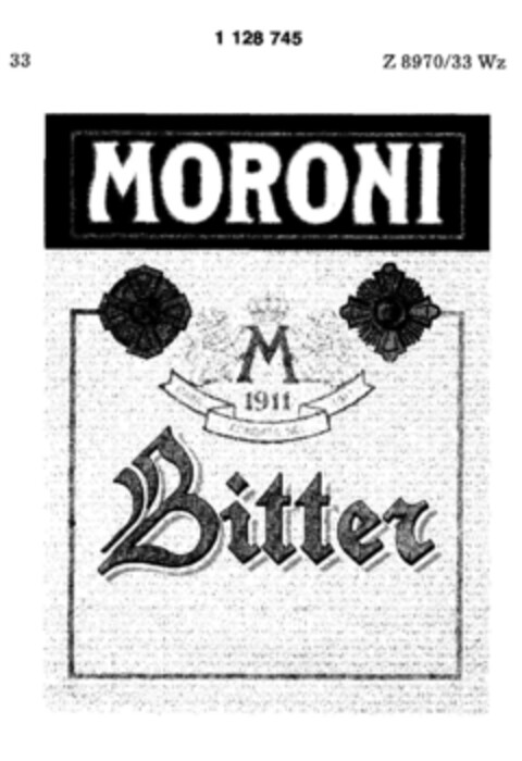 MORONI Bitter Logo (DPMA, 26.10.1984)