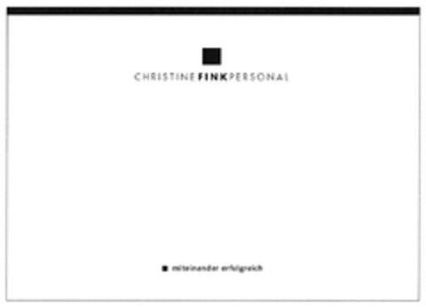 CHRISTINEFINKPERSONAL miteinander erfolgreich Logo (DPMA, 30.04.2009)