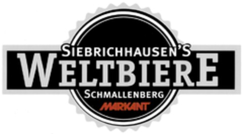 SIEBRICHHAUSEN'S WELTBIERE SCHMALLENBERG MARKANT Logo (DPMA, 18.07.2013)