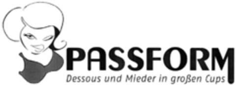 PASSFORM Dessous und Mieder in großen Cups Logo (DPMA, 10/02/2013)