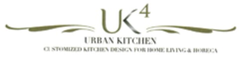 UK4 URBAN KITCHEN CUSTOMIZED KITCHEN DESIGN FOR HOME LIVING & HORECA Logo (DPMA, 22.06.2016)