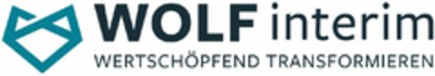 WOLF interim WERTSCHÖPFEND TRANSFORMIEREN Logo (DPMA, 10/29/2023)