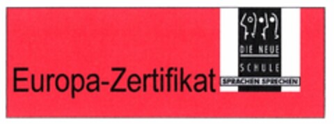 Europa-Zertifikat - DIE NEUE SCHULE-Sprachen sprechen! Logo (DPMA, 01/24/2004)