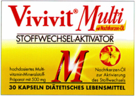 Vivivit Multi mit Nachtkerzen-Öl Logo (DPMA, 09/26/1995)