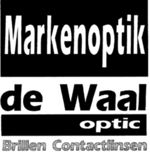 Markenoptik de Waal optic Brillen Contactlinsen Logo (DPMA, 01/13/1998)