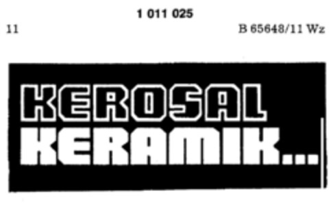 KEROSAL KERAMIK Logo (DPMA, 23.04.1980)