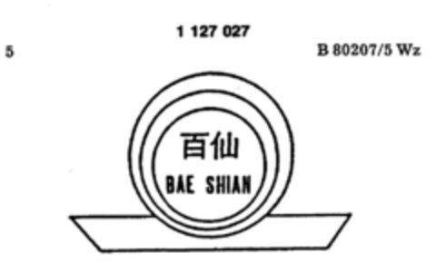 BAE SHIAN Logo (DPMA, 09/19/1986)