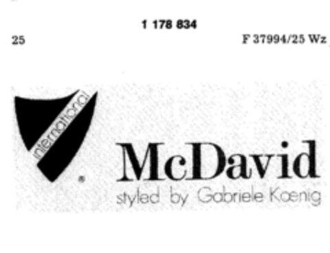 Mc David styled by Gabriele Koenig Logo (DPMA, 10/06/1989)