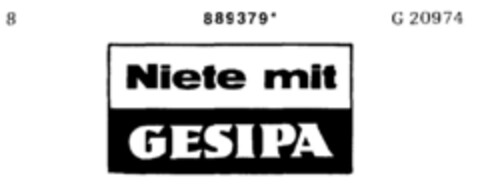 Niete mit GESIPA Logo (DPMA, 01.10.1971)