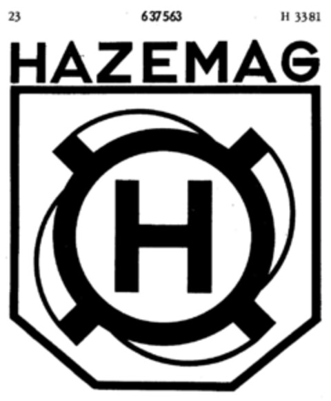 HAZEMAG H Logo (DPMA, 25.10.1951)